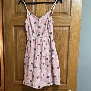 PatPat Pink Pineapple Patterned Dress
